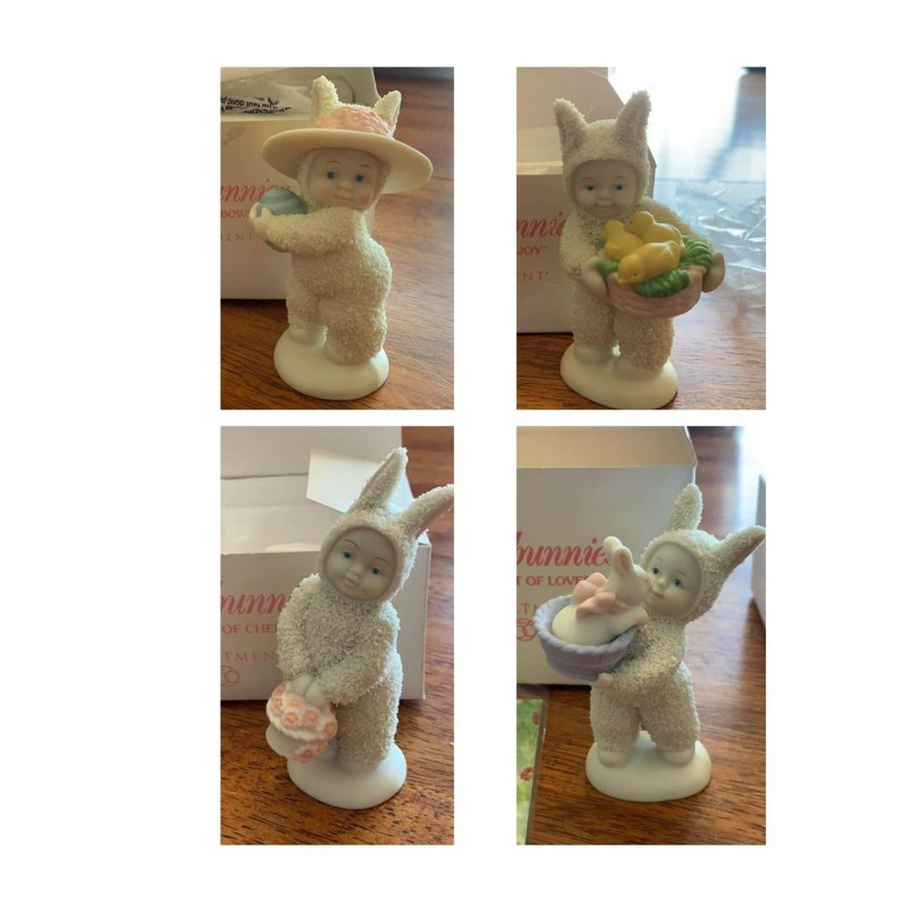 Lot of 4 Department 56 Snowbunnies